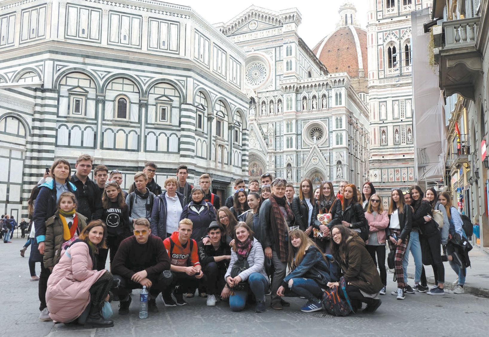 Vaikų ir jaunimo kolektyvai „Auštaras“ ir „Smilgelė“ pristatė Lietuvos kultūros paveldą Italijoje ir susipažino su gražiausiais Italijos miestais. Asmeninio archyvo nuotr. 