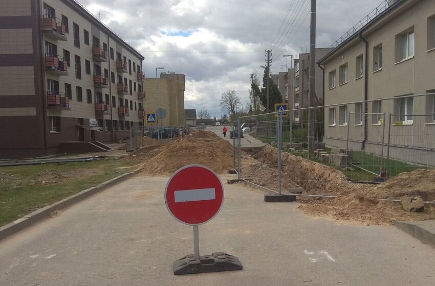  Dėl kasybos darbų uždaryta Lauko gatvė