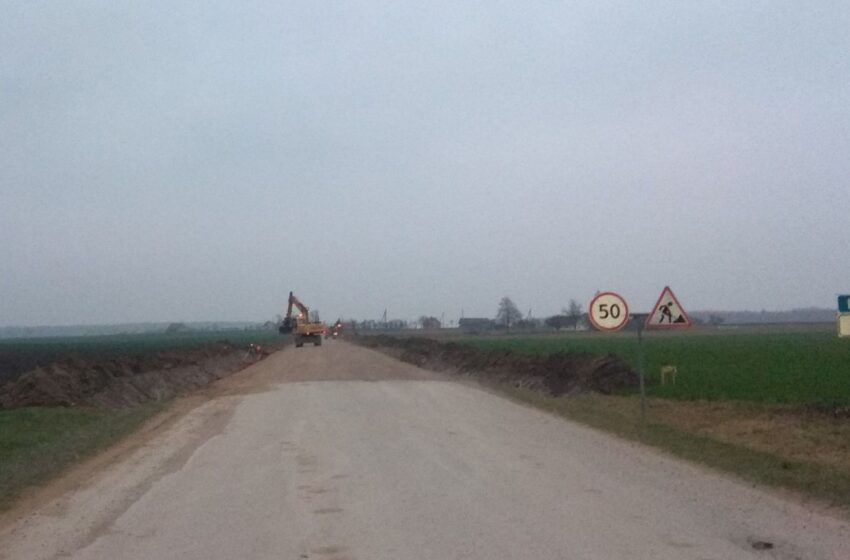  Vykdomas kelio Šlapaberžė–Berželė kapitalinis remontas