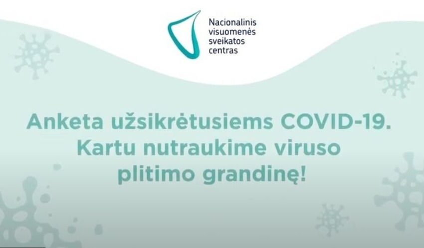  Koronavirusu susirgę gyventojai NVSC anketą gali užpildyti patys