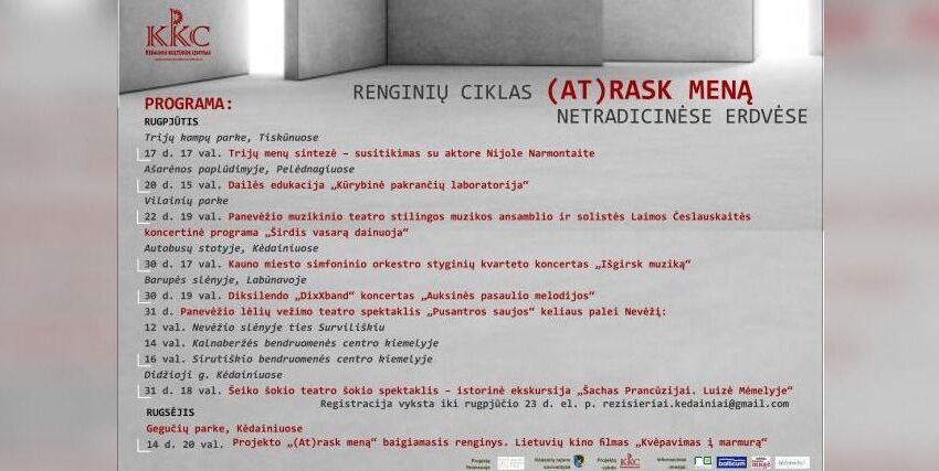  Kėdainiečius kviečia į renginių ciklą „(At)rask meną“