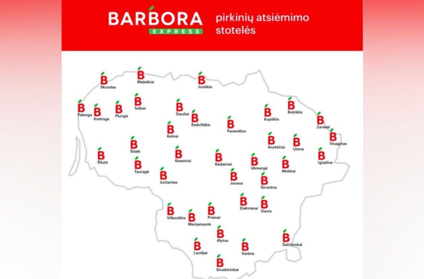  „Barbora Express“ pirkinių atsiėmimo stotelė netrukus atsiras ir Kėdainiuose