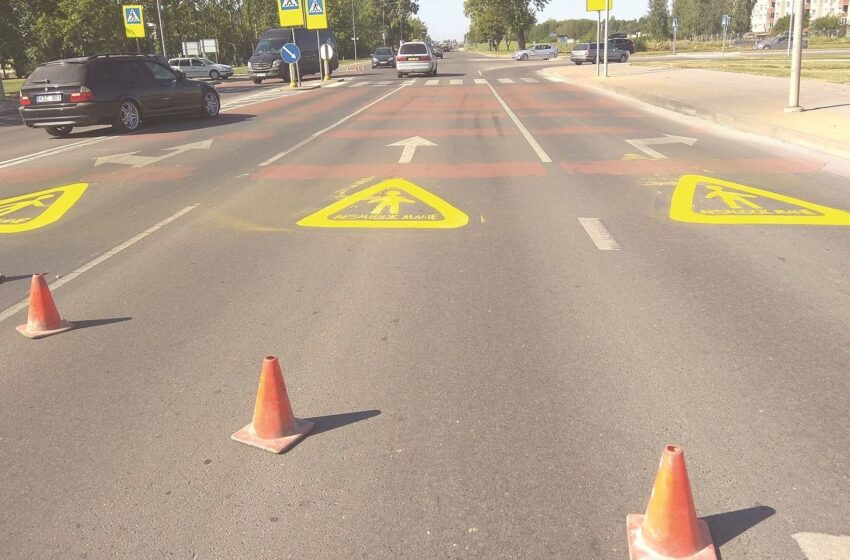  Pradėjo žymėti perėjas