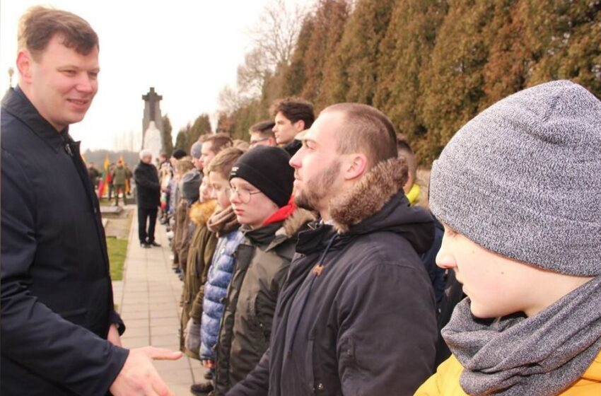  Lietuvos valstybės atkūrimo dieną pasižadėjo jaunieji šauliai
