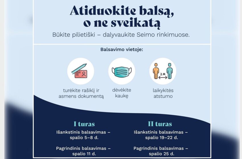  Būkite pilietiški – dalyvaukite Seimo rinkimuose