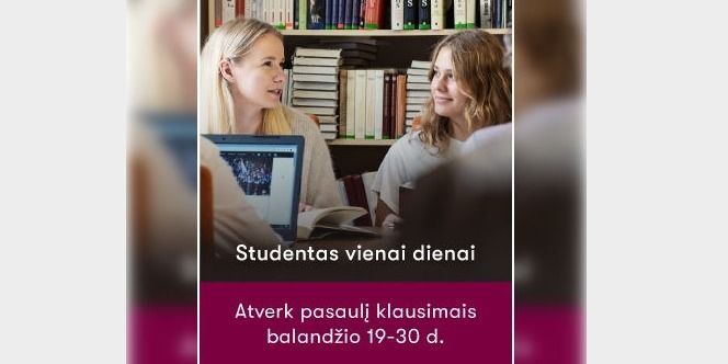 Vilniaus universitetas kviečia tapti studentu vienai dienai
