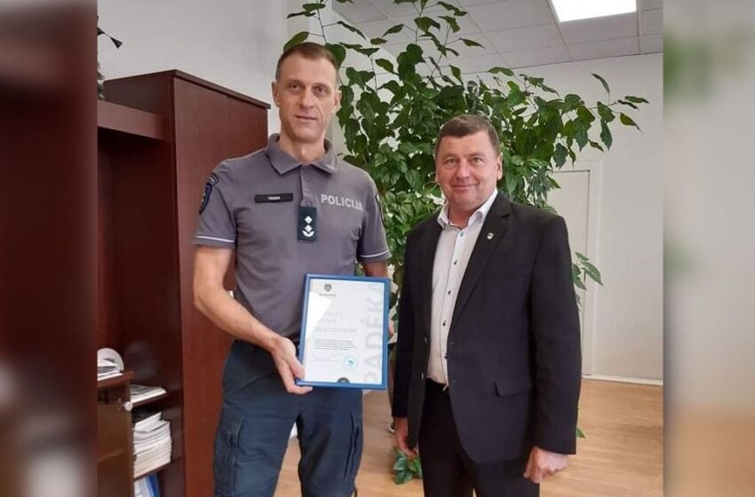  Angelų sargų dienos proga – padėka Kėdainių policijos viršininkui