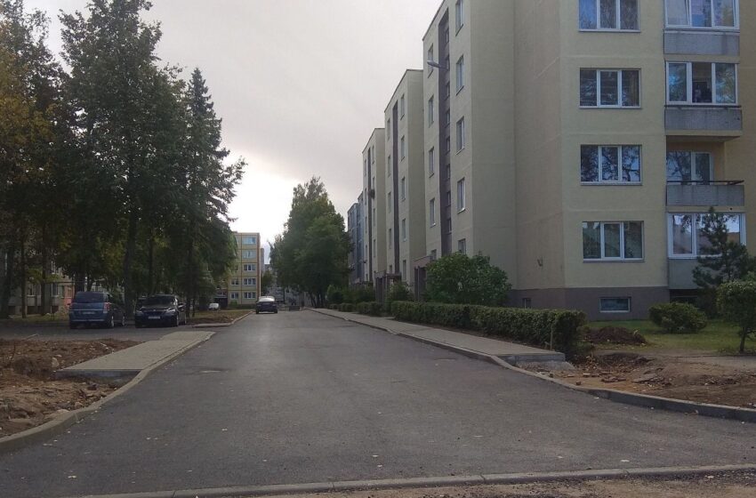  Įrengtas naujas įvažiavimas iš Rasos gatvės kiemų į Mindaugo gatvę
