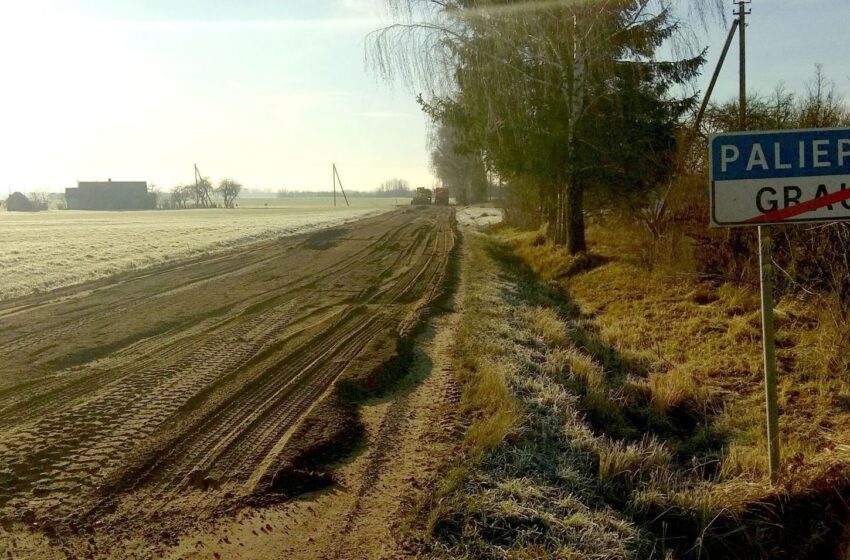  Paliepių kelias sulaukė sunkiosios technikos desanto