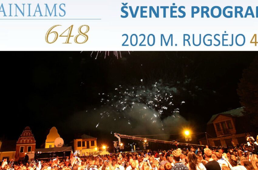  Kėdainių miesto šventės 2020 programa