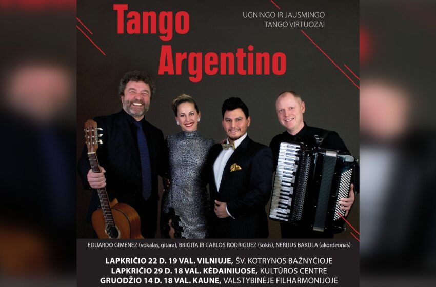  Laimėkite kvietimą į romantišką renginį „Tango Argentino“