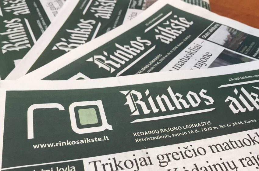  Laikraštis ,,Rinkos aikštė” skaitytojus pasieks užtikrintai