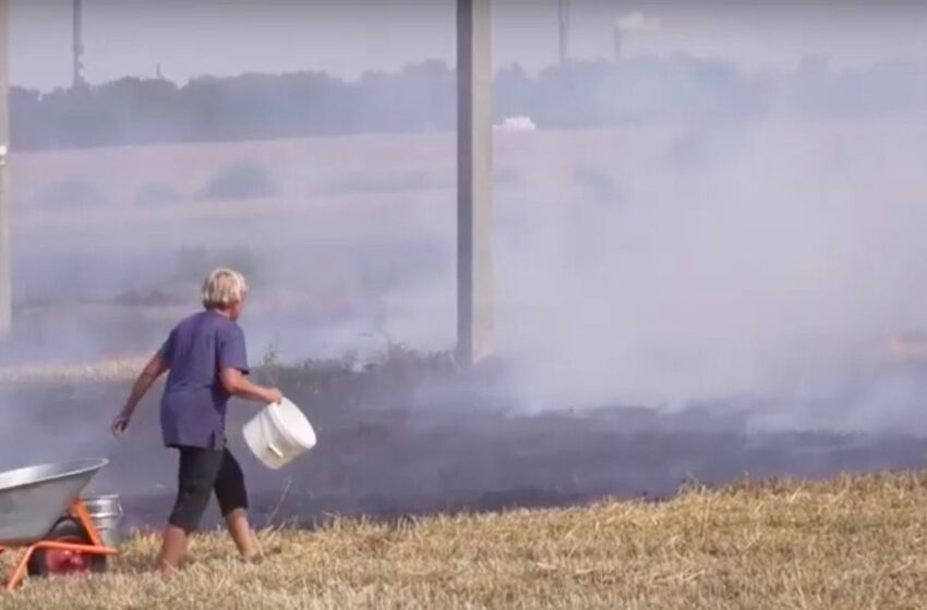  Medekšiuose degė 5 ha ražienų