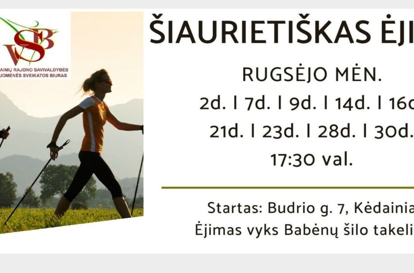  Kviečia išbandyti šiaurietiškąjį ėjimą