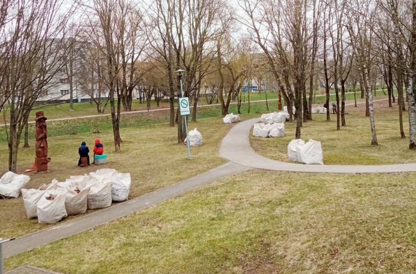  Sutvarkė ir medinių skulptūrų parkelį prie Smilgos 