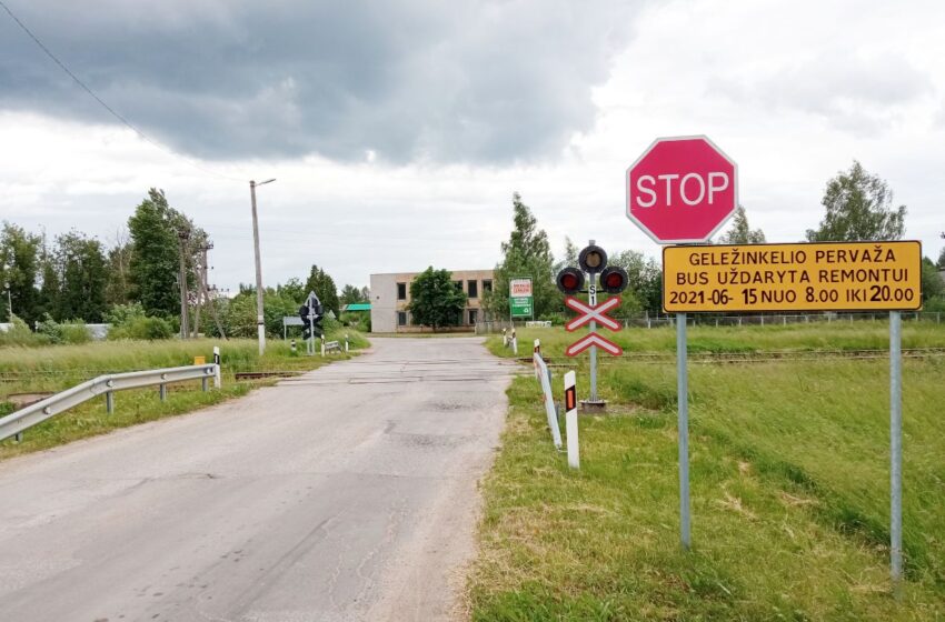  Antradienį remontui bus uždaryta geležinkelio pervaža Elevatoriaus gatvėje