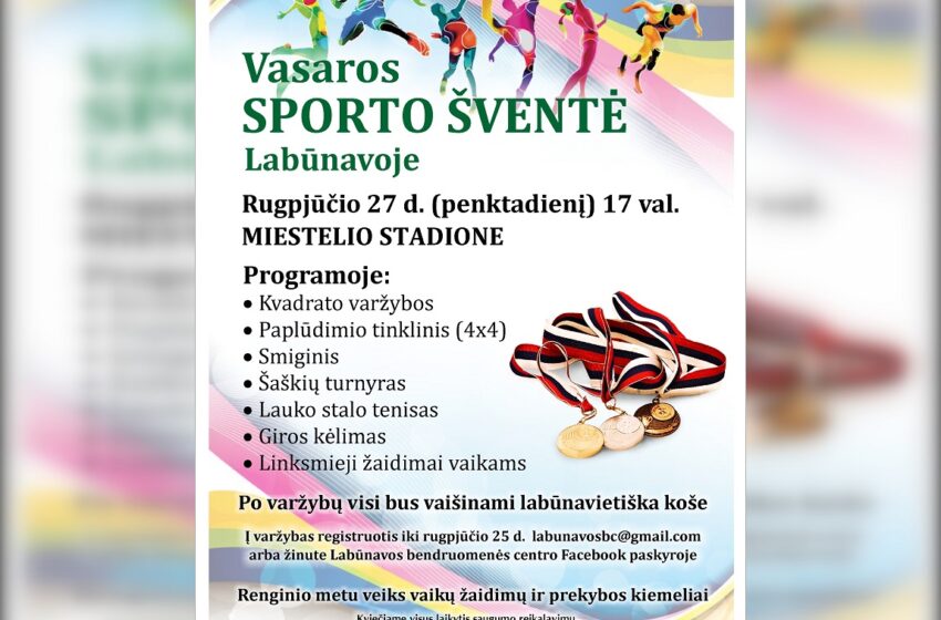  Labūnaviškiai kviečia į vasaros sporto šventę