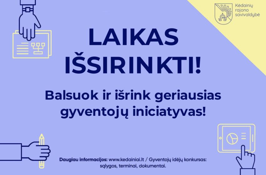  Balsuokite ir išrinkite geriausias gyventojų iniciatyvas!