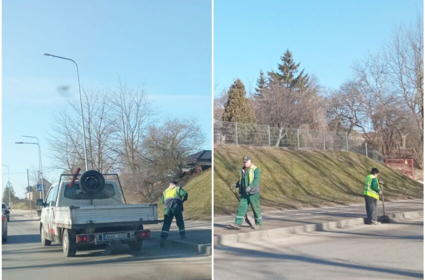  Prasidėjo didysis pavasarinis gatvių ir šaligatvių valymas