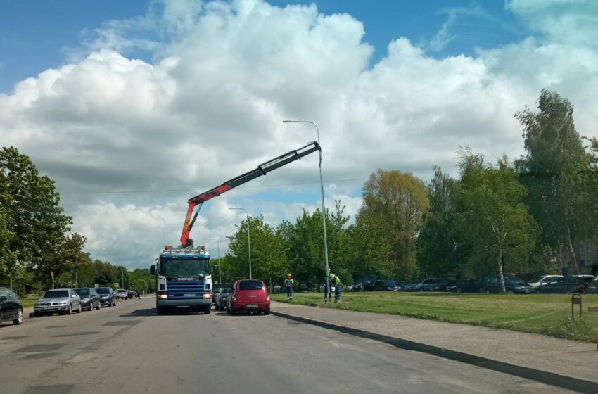  Gegučių ir Liaudies gatvėse modernizuojamas apšvietimas