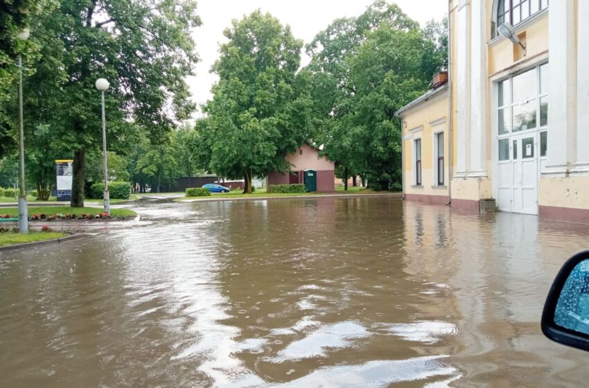  Dalį Kėdainių skandino liūtis: virto medžiai, nukentėjo ir automobiliai