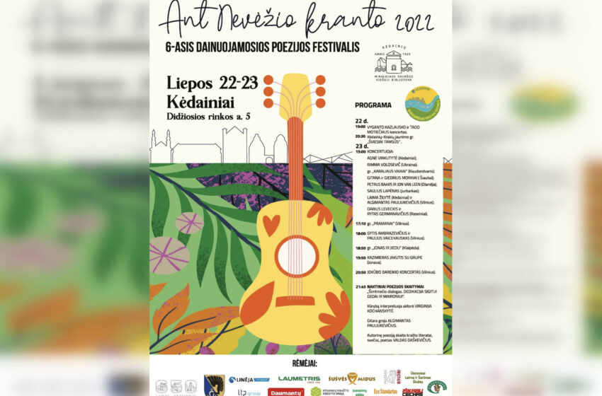  Kviečia į dainuojamosios poezijos festivalį