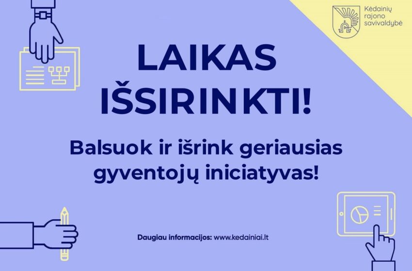  Laikas išsirinkti: balsuokite už labiausiai patikusias gyventojų idėjas!