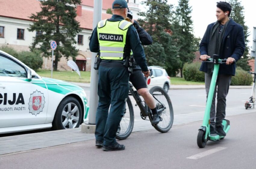  Pareigūnai rengs reidus: tikrins dviračių ir elektrinių paspirtukų vairuotojus