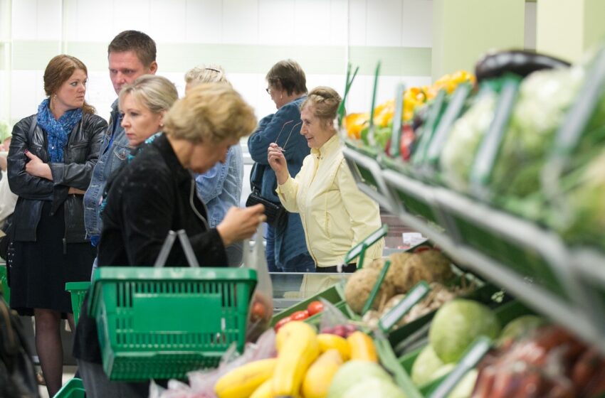  Maisto produktų krepšelis kovą pigo