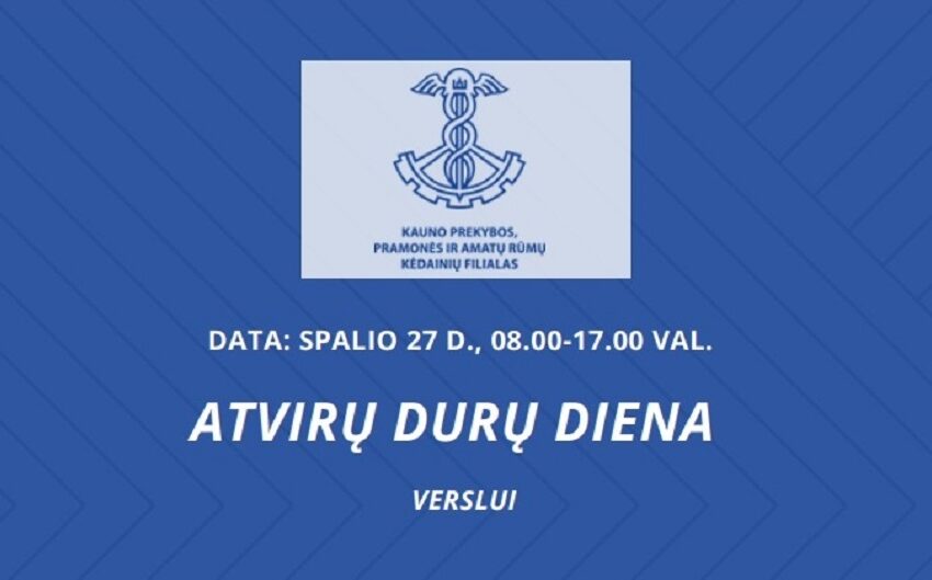  KPPAR rengia atvirų durų dieną verslui