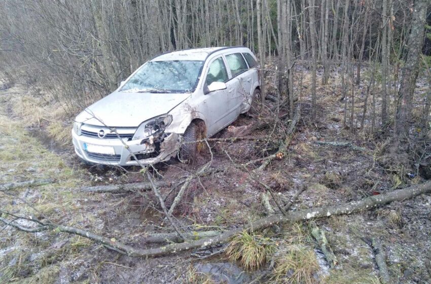  Tą patį rytą Kėdainių rajone nuo kelio nulėkė 3 automobiliai