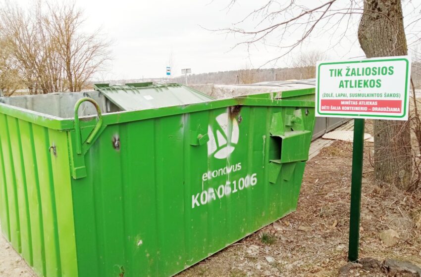  Sodininkai prašo pastatyti žaliųjų atliekų konteinerius