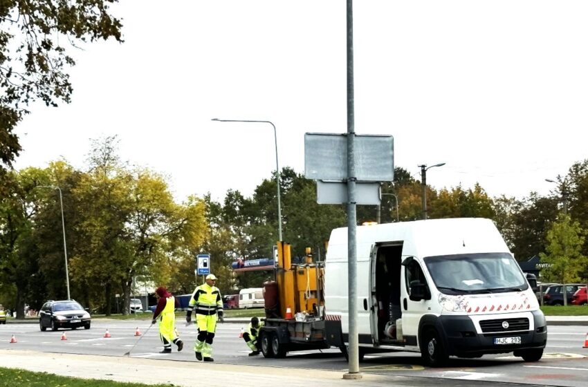  Gatvės ženklinimo atnaujinimui atseikėjo apie 11 tūkst. eurų