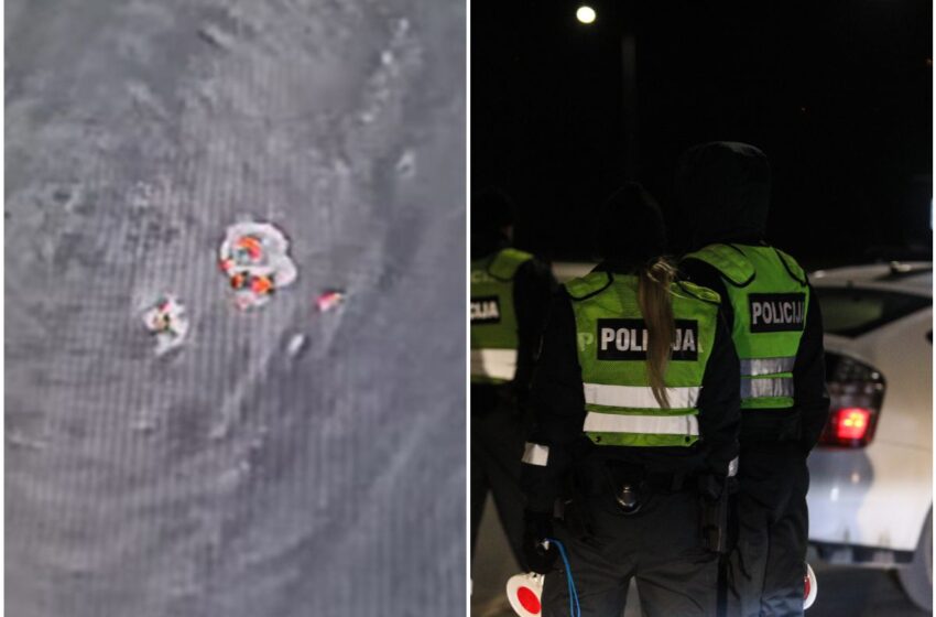  Naktinė senolės paieškos operacija rajone – su dronu ir kinologu su šunimi (VIDEO)