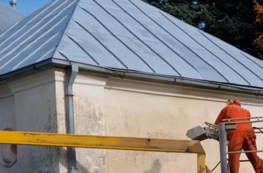 Šėtos bažnyčia darbai stogas varpinė stop kadrai (2)
