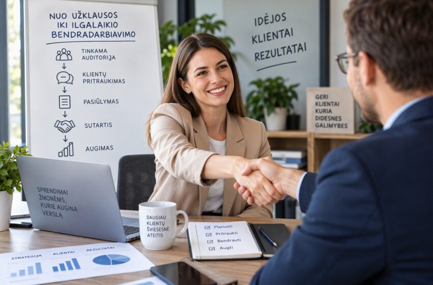  Pardavimų organizavimas ir klientų pritraukimo metodai